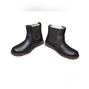 Kids Dark Brown Leather Boots